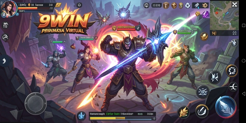 Tampilan gameplay seru dari 9WIN dengan aksi pertarungan yang menegangkan.