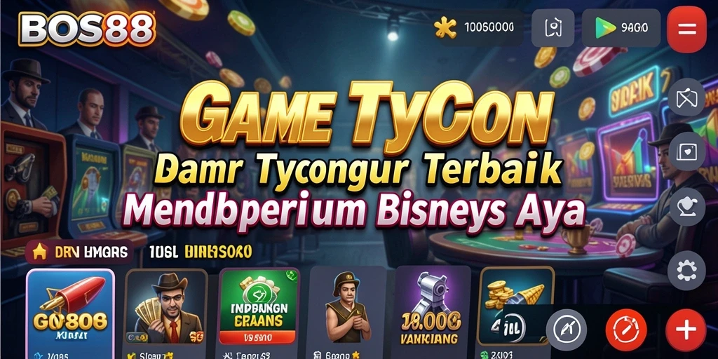 Screenshot gameplay BOS88 yang menunjukkan keseruan mengelola bisnis Tycoon.