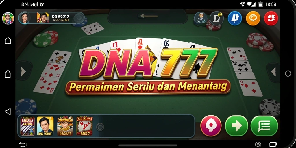 Screenshot gameplay DNA777 menampilkan antusiasme pemain Domino.