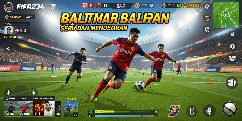 Screenshot gameplay menampilkan aksi balapan mendebarkan di FIFA234.