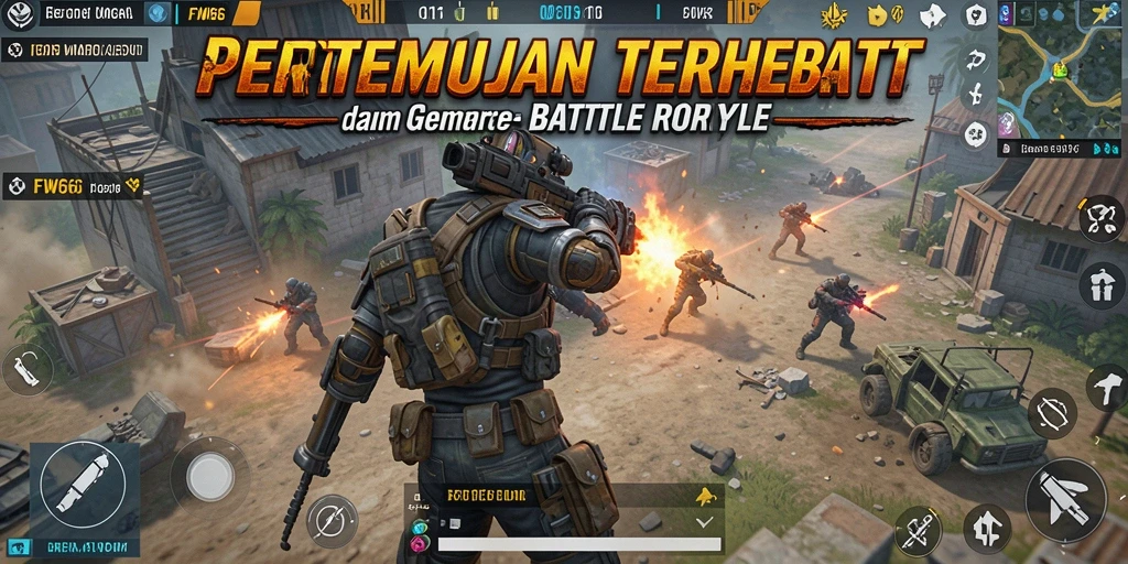 Screenshot utama FW66 menampilkan intensitas pertempuran Battle Royale.