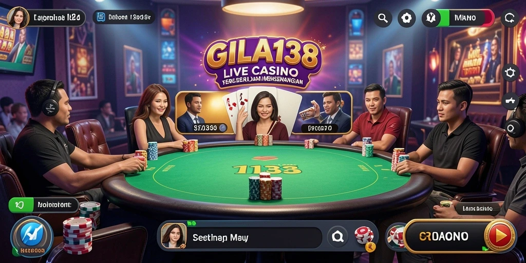 Gameplay seru dan interaktif dari GILA138 Live Casino.