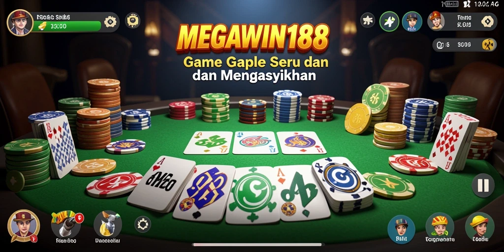Tampilan gameplay menarik dari MEGAWIN188 yang menghadirkan Gaple.