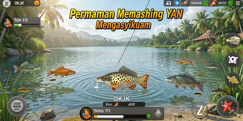 Tampilkan gameplay memancing yang menegangkan dan menyenangkan.