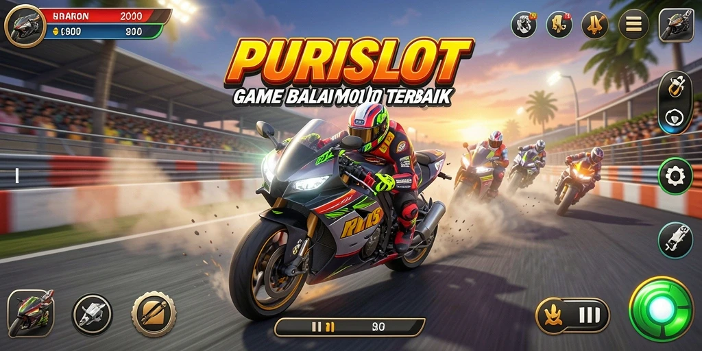 Tampilan balapan yang menegangkan dalam PURISLOT.