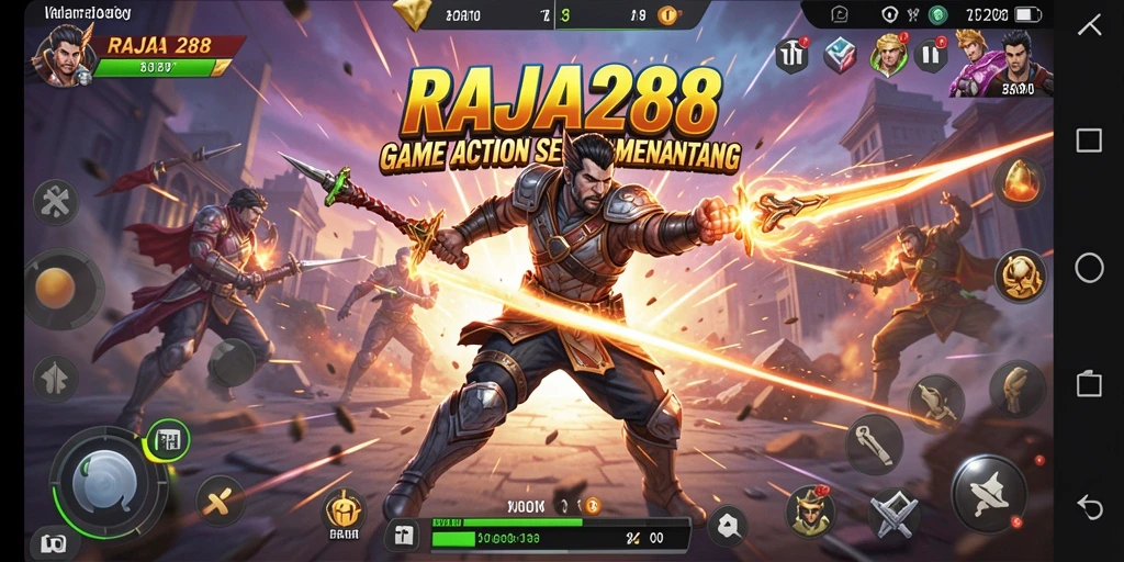 Screenshot gameplay RAJA288 yang menampilkan aksi mendebarkan.