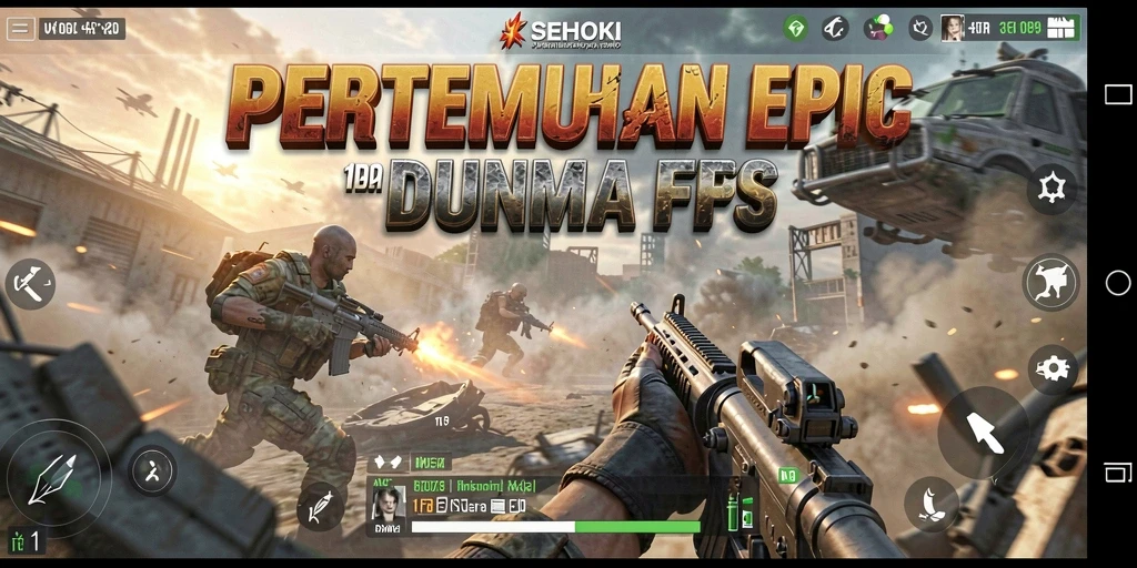 Tangkapan layar menampilkan aksi seru dalam permainan FPS SEHOKI.
