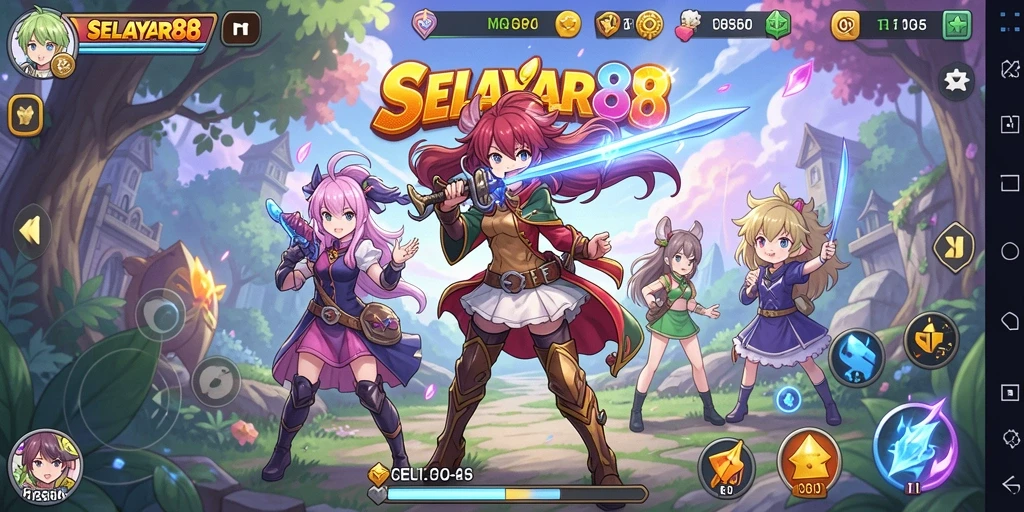 Tangkapan layar permainan <strong>SELAYAR88</strong> menampilkan karakter Anime beraksi dalam pertarungan seru.