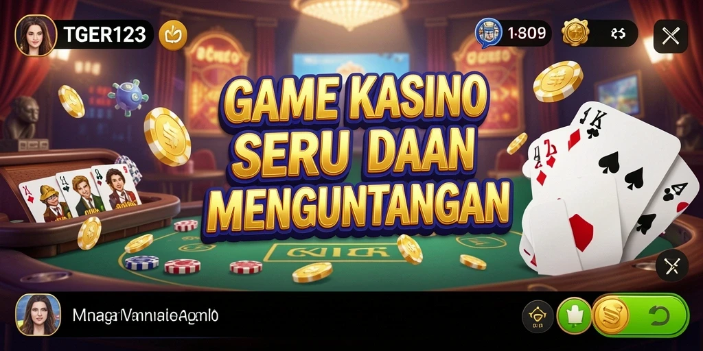 Tampilan screenshot utama TGER123 yang menunjukkan keseruan permainan Kasino.