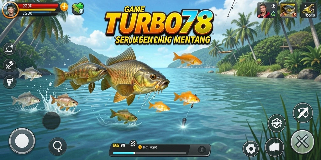 Gameplay TURBO78 yang menarik dalam suasana memancing.