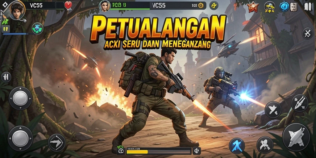 Tampilan gameplay seru dari VC55 dengan aksi yang mendebarkan.
