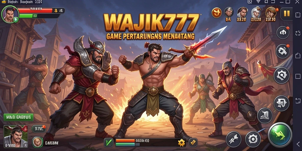 Tampilan gameplay seru dalam WAJIK777 saat bertarung.