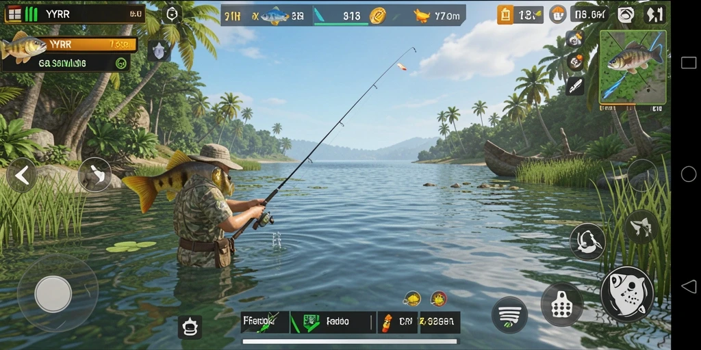 Gameplay memancing seru di YYRR dengan visual menakjubkan.